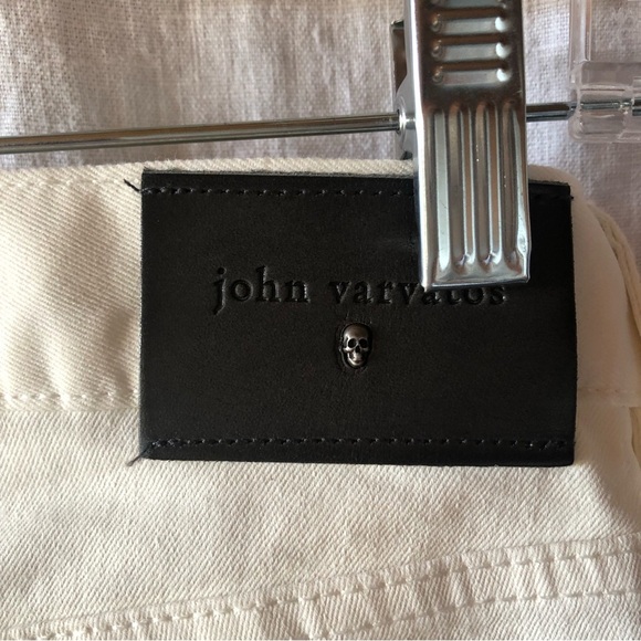 NWT John Varvatos china white cream jeans straight to taper size 31Re also 32Reg - Picture 8 of 11